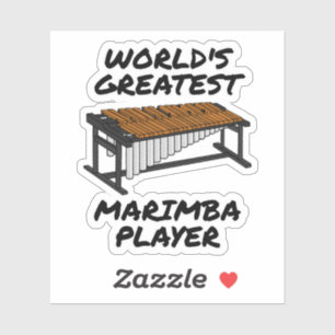 Der größte Marimba-Spieler der Welt, Marimist Funn Aufkleber