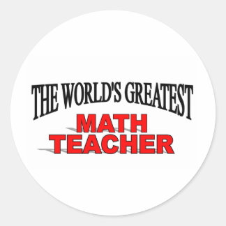 Der größte Mathematiklehrer der Welt Runder Aufkleber