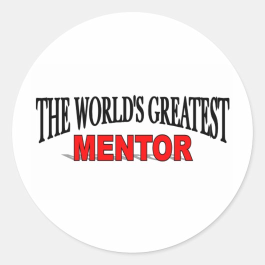 Der größte Mentor der Welt Runder Aufkleber (Vorderseite)