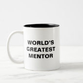 Der größte Mentor der Welt Zweifarbige Tasse (Links)