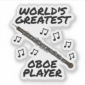 Der größte Oboe-Spieler der Welt - der Funny Aufkleber (Vorderseite)