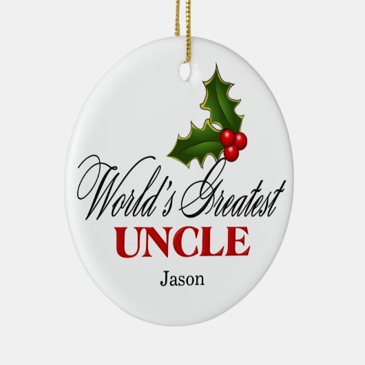 Der größte Onkel der Welt Keramik Ornament (Rechts)