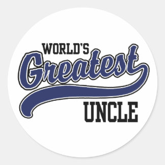Der größte Onkel der Welt Runder Aufkleber