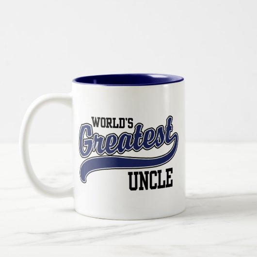 Der größte Onkel der Welt Zweifarbige Tasse (Links)