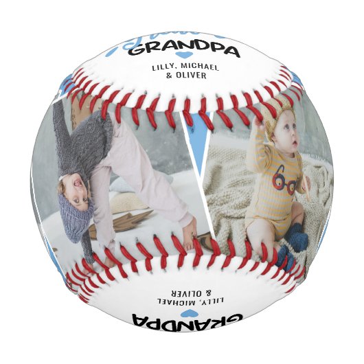 Der größte Opa-4-Foto-Baseball der Welt Baseball (Vorderseite)