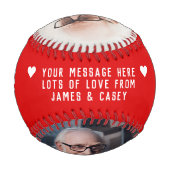 Der größte Opa-Baseball mit 2 Fotos der Neuzeit Baseball (Rückseite)