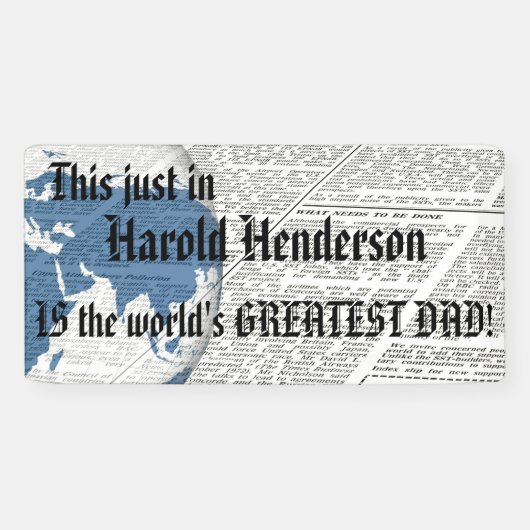 Der größte Papa der Welt für anpassbare Nachrichte Banner (Horizontal)