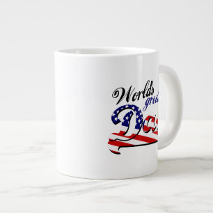 Der größte Papa der Welt mit amerikanischer Flag Jumbo-Tasse