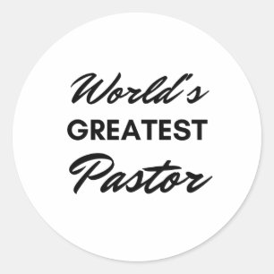 Der größte Pastor der Welt Runder Aufkleber
