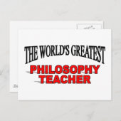 Der größte Philosophielehrer der Welt Postkarte (Vorne/Hinten)
