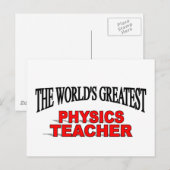 Der größte Physiklehrer der Welt Postkarte (Vorne/Hinten)