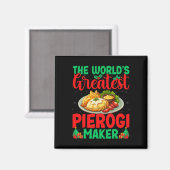 Der größte Pierogi-Maker-Polnischer Lebensmittelko Magnet (Vorderseite/Rückseite)