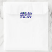 Der größte Pilot der Welt Runder Aufkleber (Tasche)