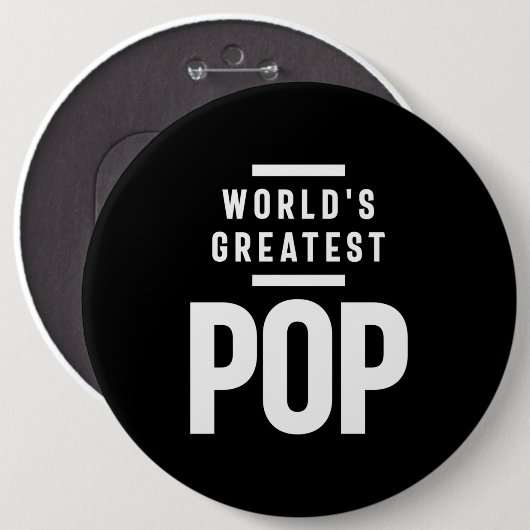 Der größte Pop der Welt | Father Grandpa-Geschenk Button (Vorne & Hinten)