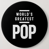 Der größte Pop der Welt | Father Grandpa-Geschenk Button (Vorderseite)