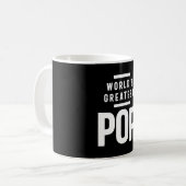 Der größte Pop der Welt | Father Grandpa-Geschenk Kaffeetasse (Vorderseite Links)