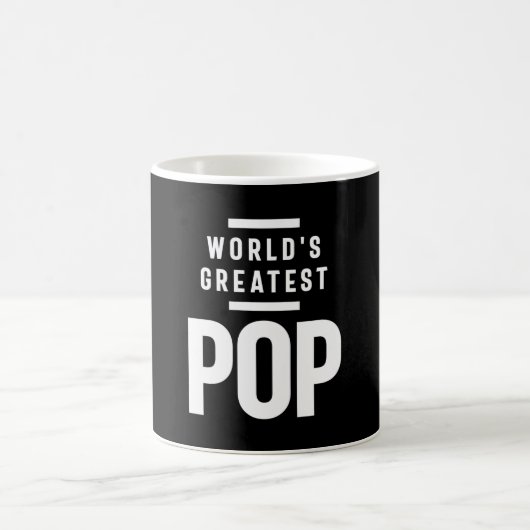 Der größte Pop der Welt | Father Grandpa-Geschenk Kaffeetasse (Mittel)