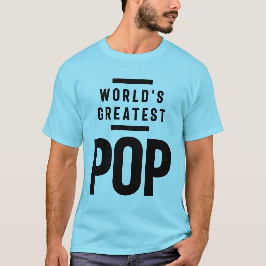 Der größte Pop der Welt | Father Grandpa-Geschenk T-Shirt (Vorderseite)
