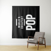 Der größte Pop der Welt | Father Grandpa-Geschenk Wandteppich (Beispiel)