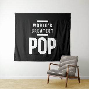 Der größte Pop der Welt Father Grandpa-Geschenk Wandteppich