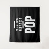 Der größte Pop der Welt | Father Grandpa-Geschenk Wandteppich (Vorderseite)