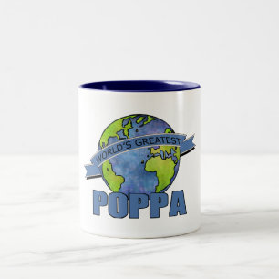 Der größte Poppa der Welt Zweifarbige Tasse