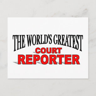 Der größte Reporter vor Gericht der Welt Postkarte