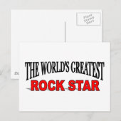 Der größte Rock Star der Welt Postkarte (Vorne/Hinten)