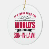 Der größte Schwiegersohn der Welt Keramik Ornament (Links)