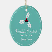 Der größte Sohn der personalisierten Welt im Jura Keramik Ornament (Rechts)