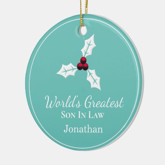 Der größte Sohn der personalisierten Welt im Jura Keramik Ornament (Links)