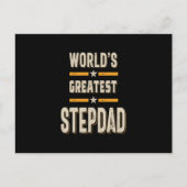 Der größte Step-Vater der Welt - Funny Stepfather- Postkarte (Vorderseite)