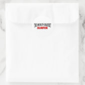 Der größte Surfer der Welt Runder Aufkleber (Tasche)