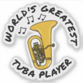 Der größte Tuba-Spieler der Welt, Messingmusiker F Aufkleber (Vorderseite)