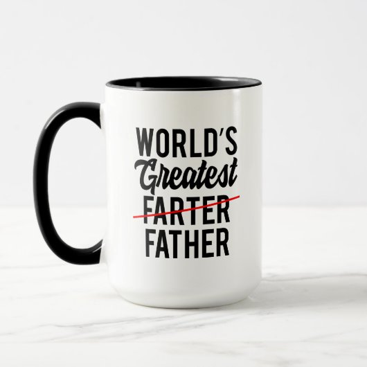 Der größte Vater der Funny World Tasse (Links)