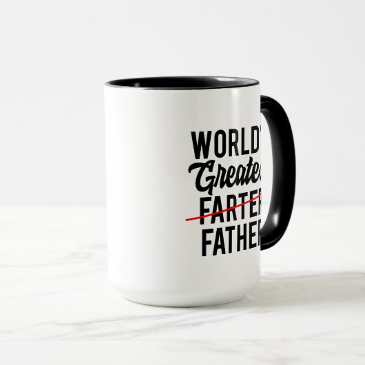 Der größte Vater der Funny World Tasse (VorderseiteRechts)