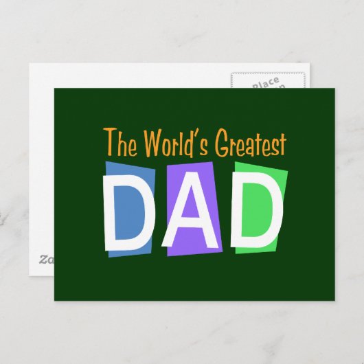 Der größte Vater der Retro-Welt Postkarte (Vorne/Hinten)