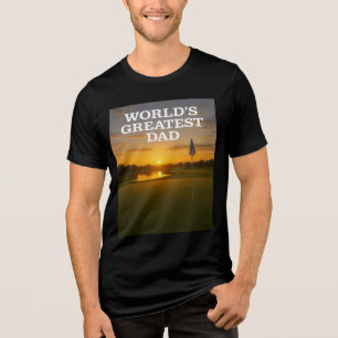 Der größte Vater der Welt - 18. Loch bei Sonnenunt Tri-Blend Shirt