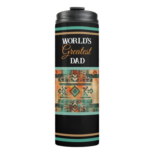 Der größte Vater der Welt, Azteken-Indianerstil Thermosbecher (Vorderseite)