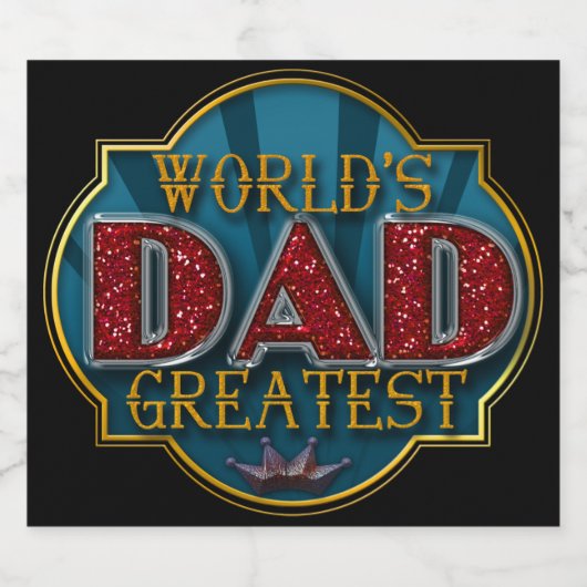 Der größte Vater der Welt Bierflaschenetikett (Einzelnes Label)