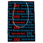 Der größte Vater der Welt Du bist der beste Mittlere Geschenktüte (Vorderseite)