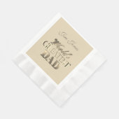 Der größte Vater der Welt Elegant Gold Look Elfenb Serviette (Ecke)