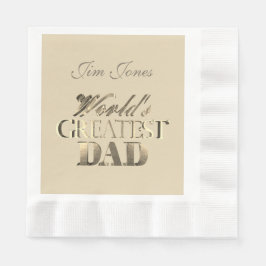 Der größte Vater der Welt Elegant Gold Look Elfenb Serviette