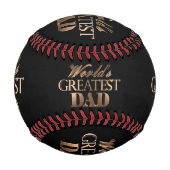 Der größte Vater der Welt - Elegante Schwarzgoldty Baseball (Vorderseite)