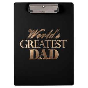 Der größte Vater der Welt - Elegante Schwarzgoldty Klemmbrett