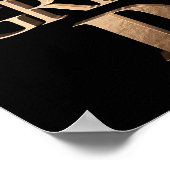 Der größte Vater der Welt - Elegante Schwarzgoldty Poster (Ecke)