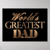 Der größte Vater der Welt - Elegante Schwarzgoldty Poster (Vorne)