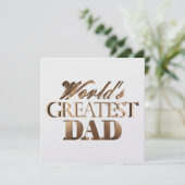 Der größte Vater der Welt - Elegante Text-Gold-Typ Karte (Stehend Vorderseite)