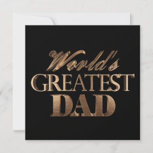 Der größte Vater der Welt - Elegante Text-Gold-Typ Karte