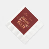 Der größte Vater der Welt: Eleganter, roter Metall Serviette (Ecke)